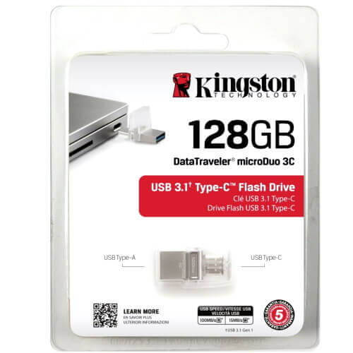 Kingston 128GB DataTraveler DUO USB 3.1 Type-C Kingston 128GB DataTraveler DUO USB 3.1 Type-C